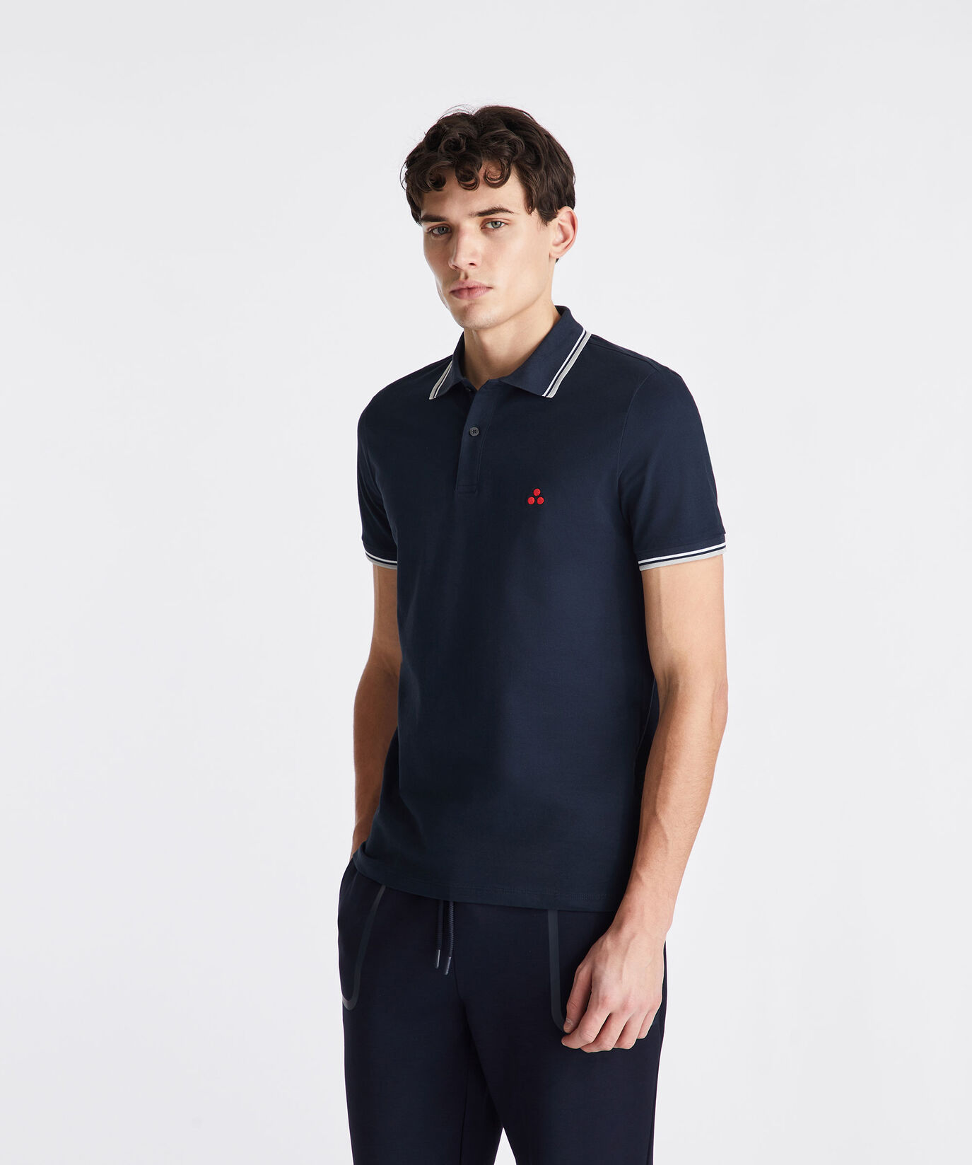 Polo en piqu&eacute; stretch de coton  Peuterey - large image number 1