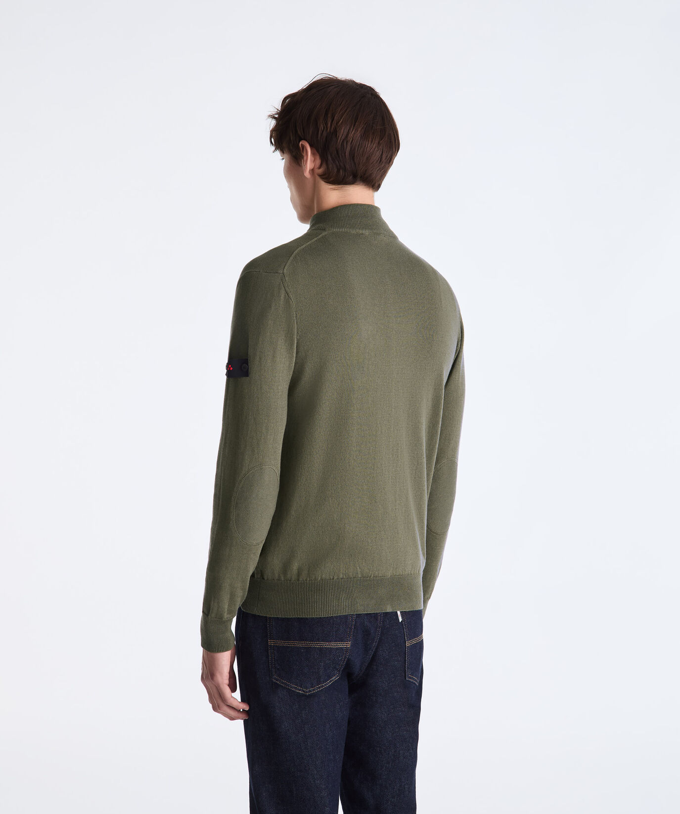 Wool and Cotton Blend Sweater with Central Zip  Peuterey - large image number 3