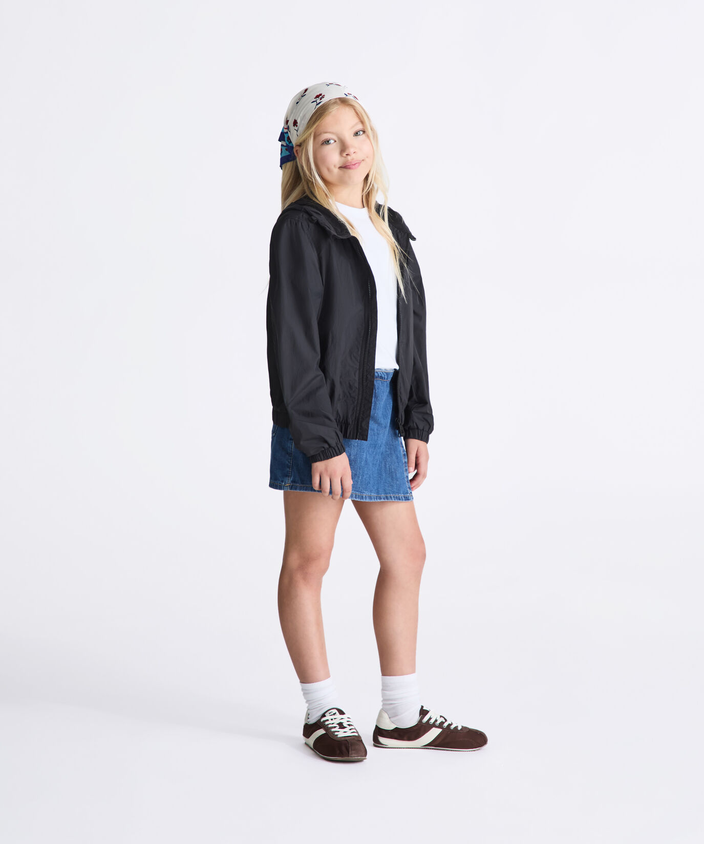 Blouson bomber en toile l&eacute;g&egrave;re de nylon avec capuche  Peuterey - large image number 0