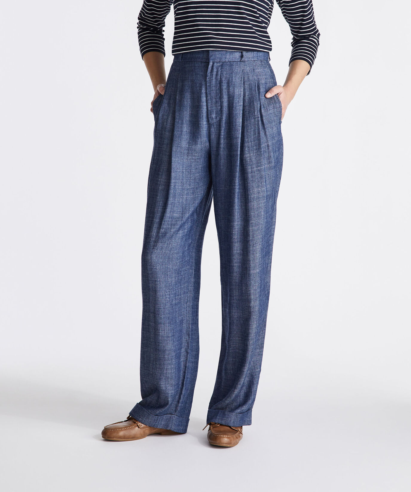 Lyocel and linen blend denim trousers  Peuterey - large image number 1