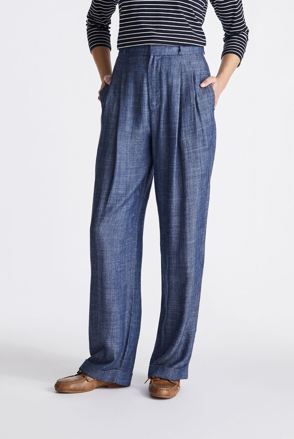 Lyocel and linen blend denim trousers  Peuterey - medium