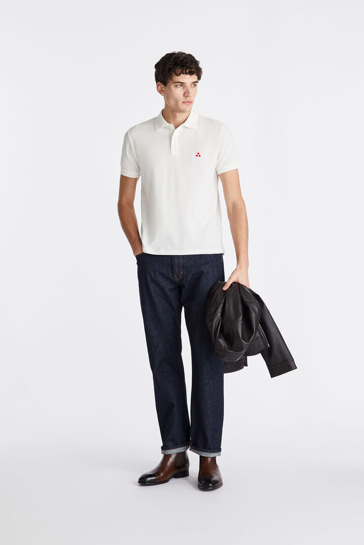 Cotton pique polo shirt with embroidered logo  Peuterey - medium