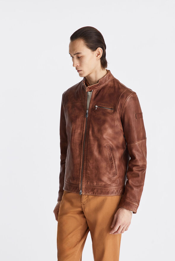 Chaqueta biker de cuero suave  Peuterey - medium