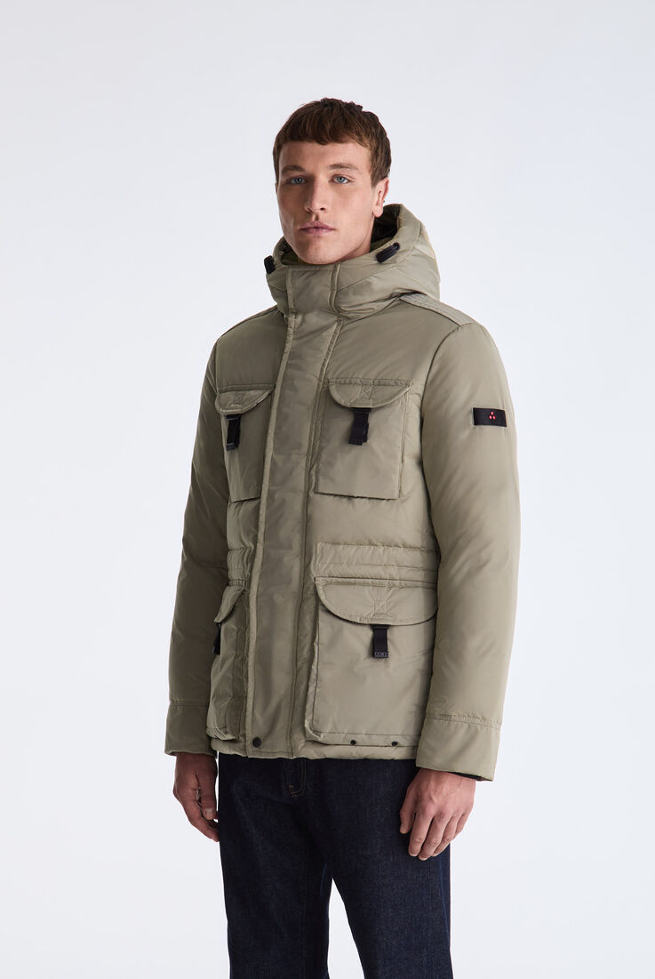 Taffeta Field Jacket with Fur Hood  Peuterey - medium