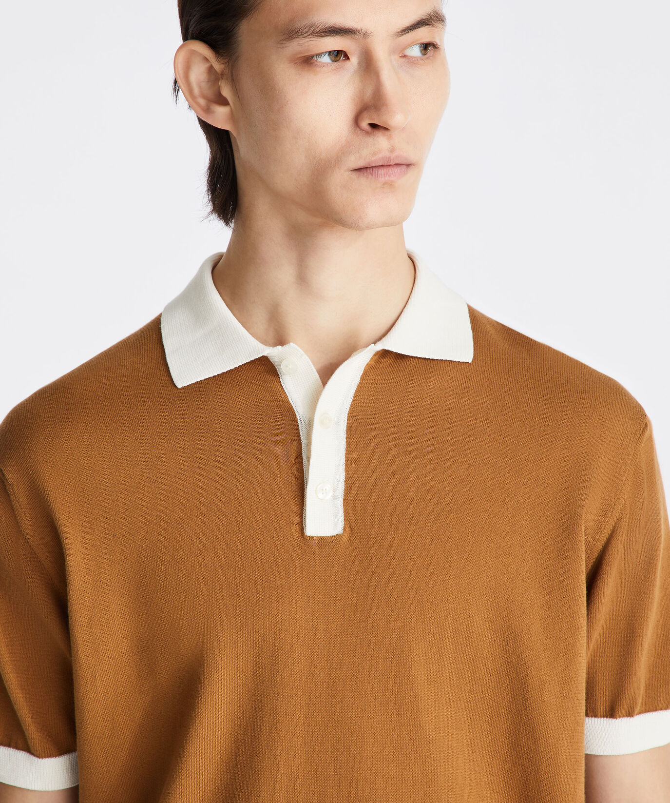 Cotton knit polo shirt with contrasting details  Peuterey - large