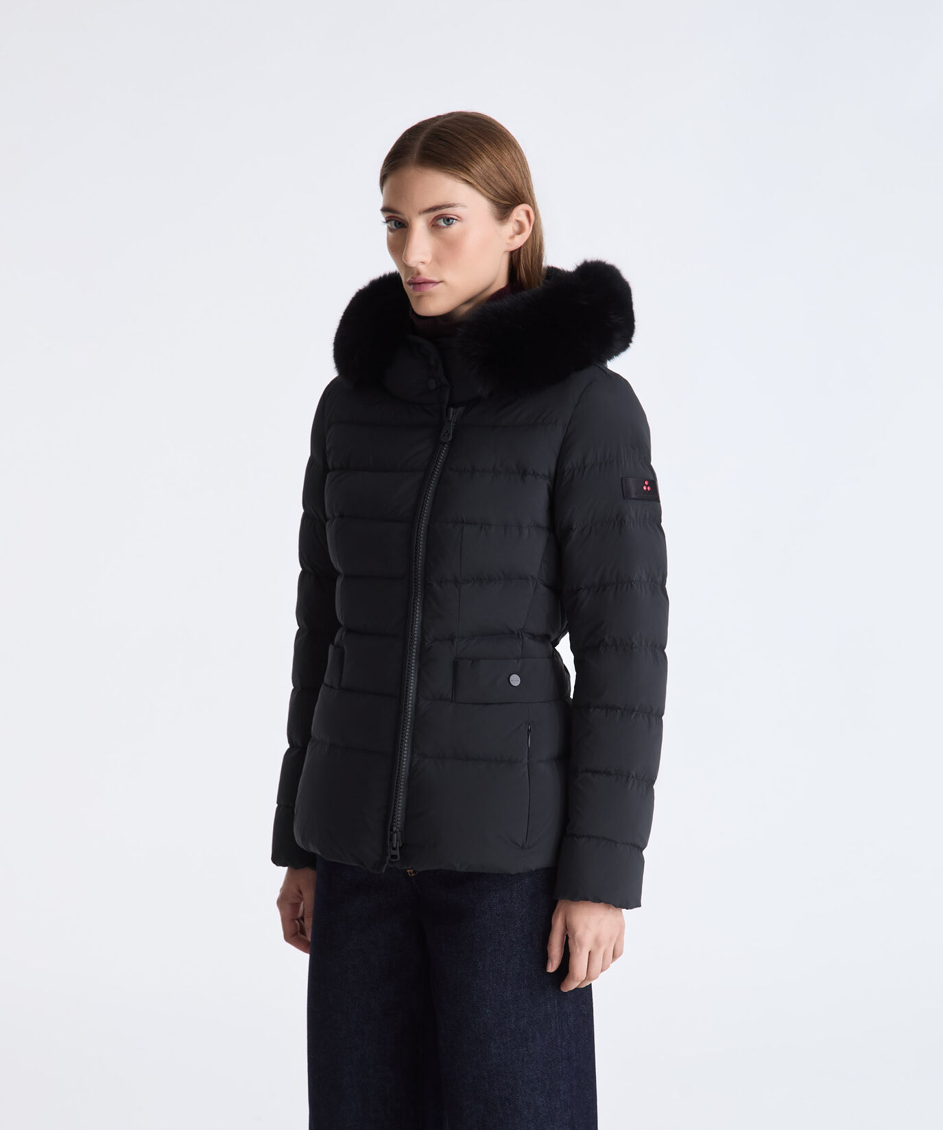Hooded Down Jacket with Fur  Peuterey - large image number 1