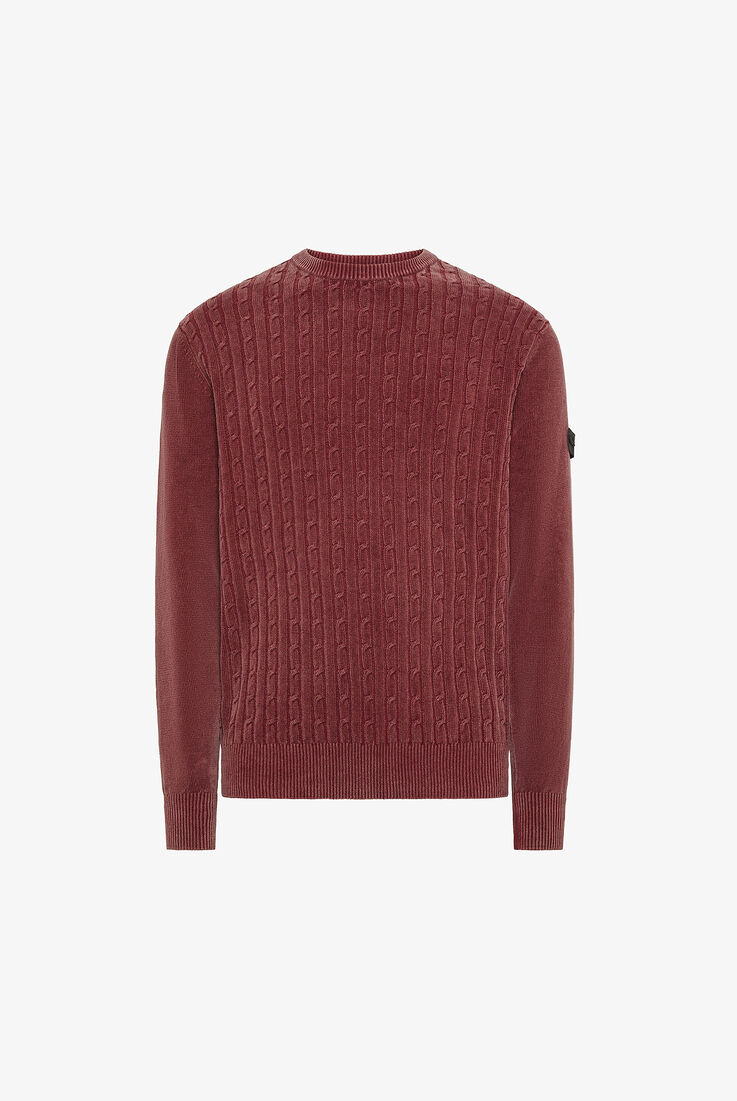 Maglione in ciniglia con lavorazione a trecce  Peuterey - still-fondo-neutro