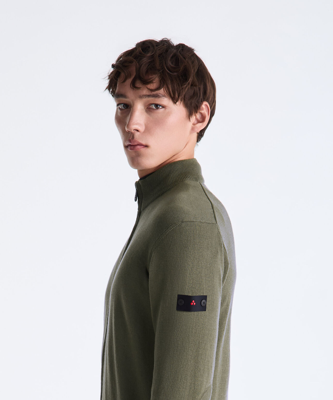 Wool and Cotton Blend Sweater with Central Zip  Peuterey - large image number 2