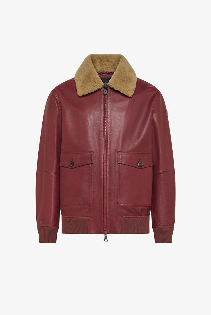 Bomberjacke aus Leder und Wolljersey  Peuterey - still-fondo-neutro