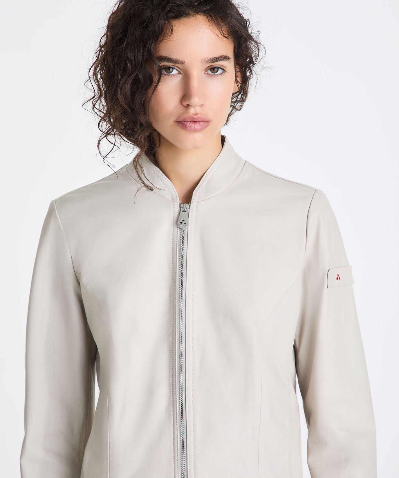 Kurze Bikerjacke aus gef&auml;rbtem Nappaleder  Peuterey - large