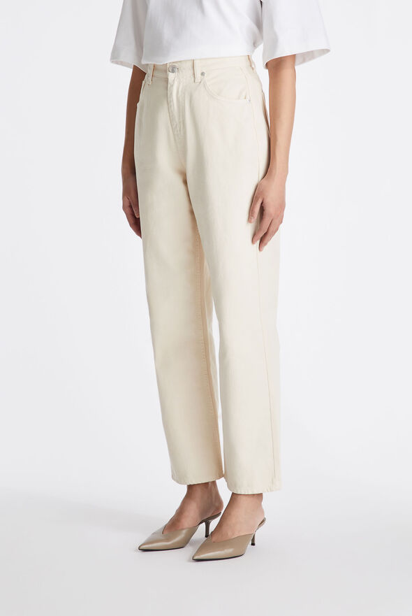 Pantalon en serg&eacute; de coton coupe mom  Peuterey - medium