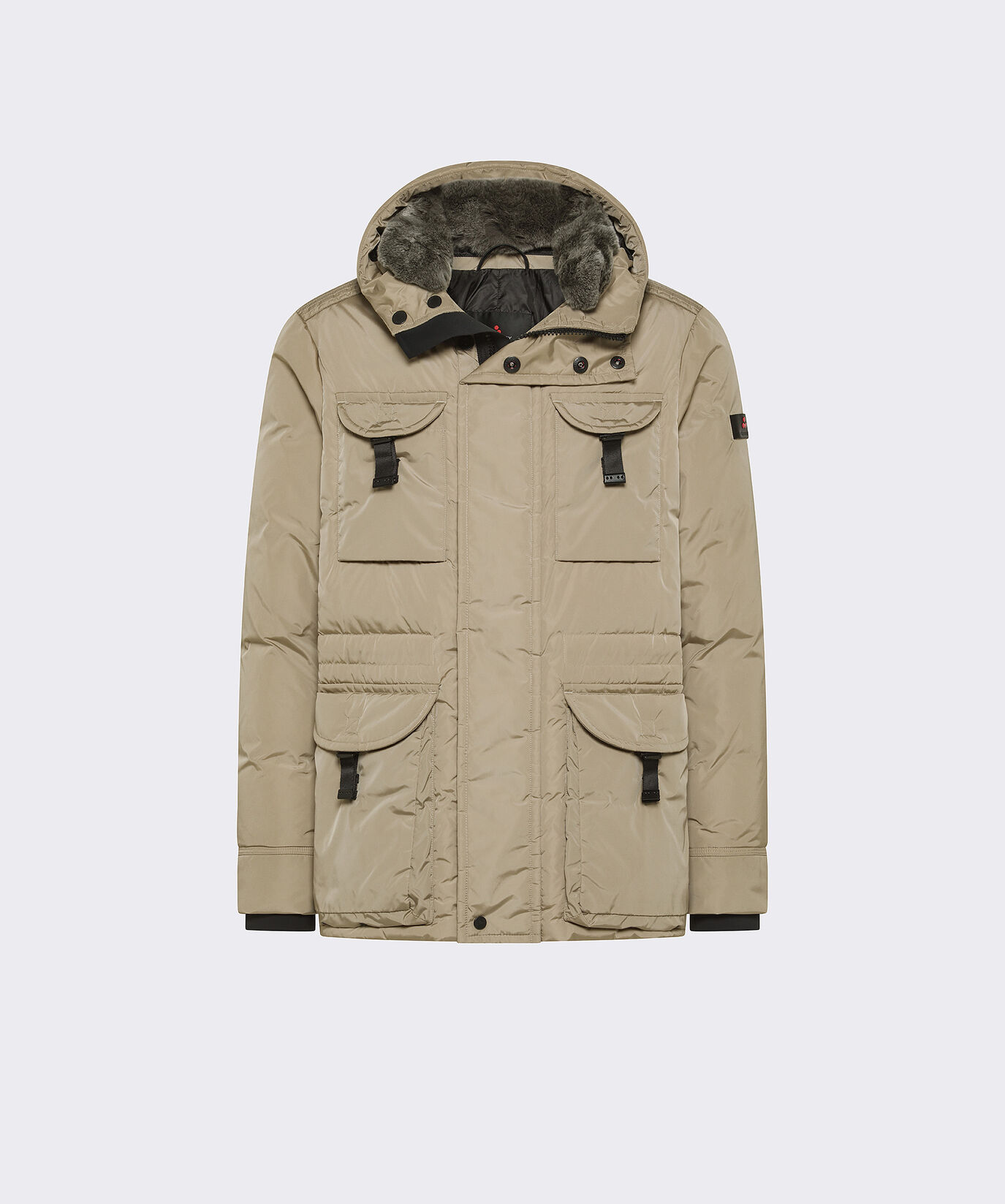 Taffeta Field Jacket with Fur Hood  Peuterey - large