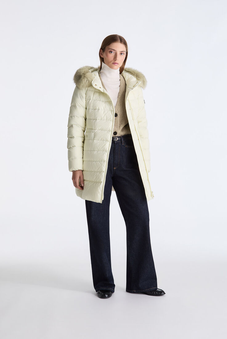 Long Down Jacket with High Collar And Fur Edging  Peuterey - medium