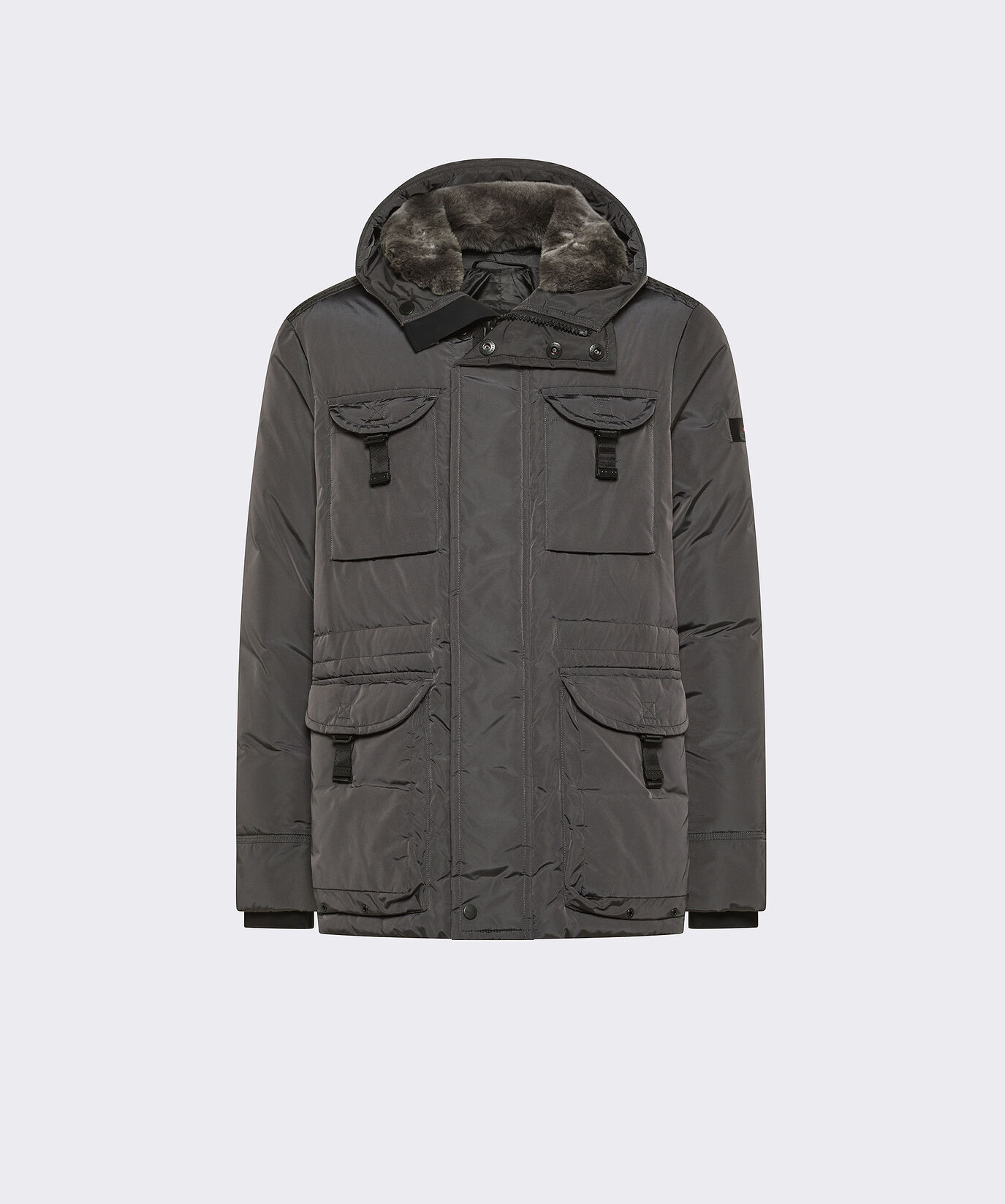 Taffeta Field Jacket with Fur Hood  Peuterey - large