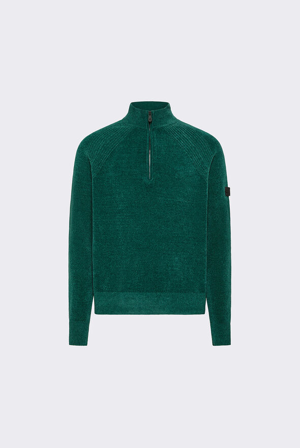 Plain Chenille Sweater with Half Zip  Peuterey - medium