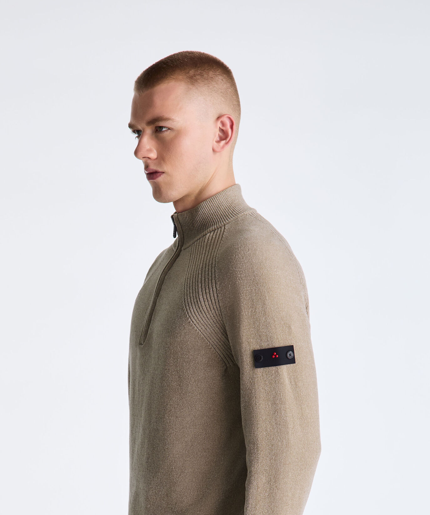 Pullover mit halbem Rei&szlig;verschluss aus glatter Chenille  Peuterey - large image number 2