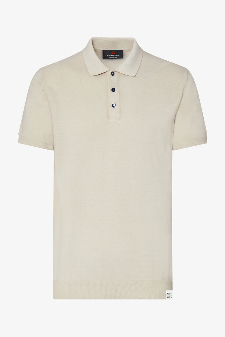 Cotton crepe knit polo shirt  Peuterey - still-fondo-neutro