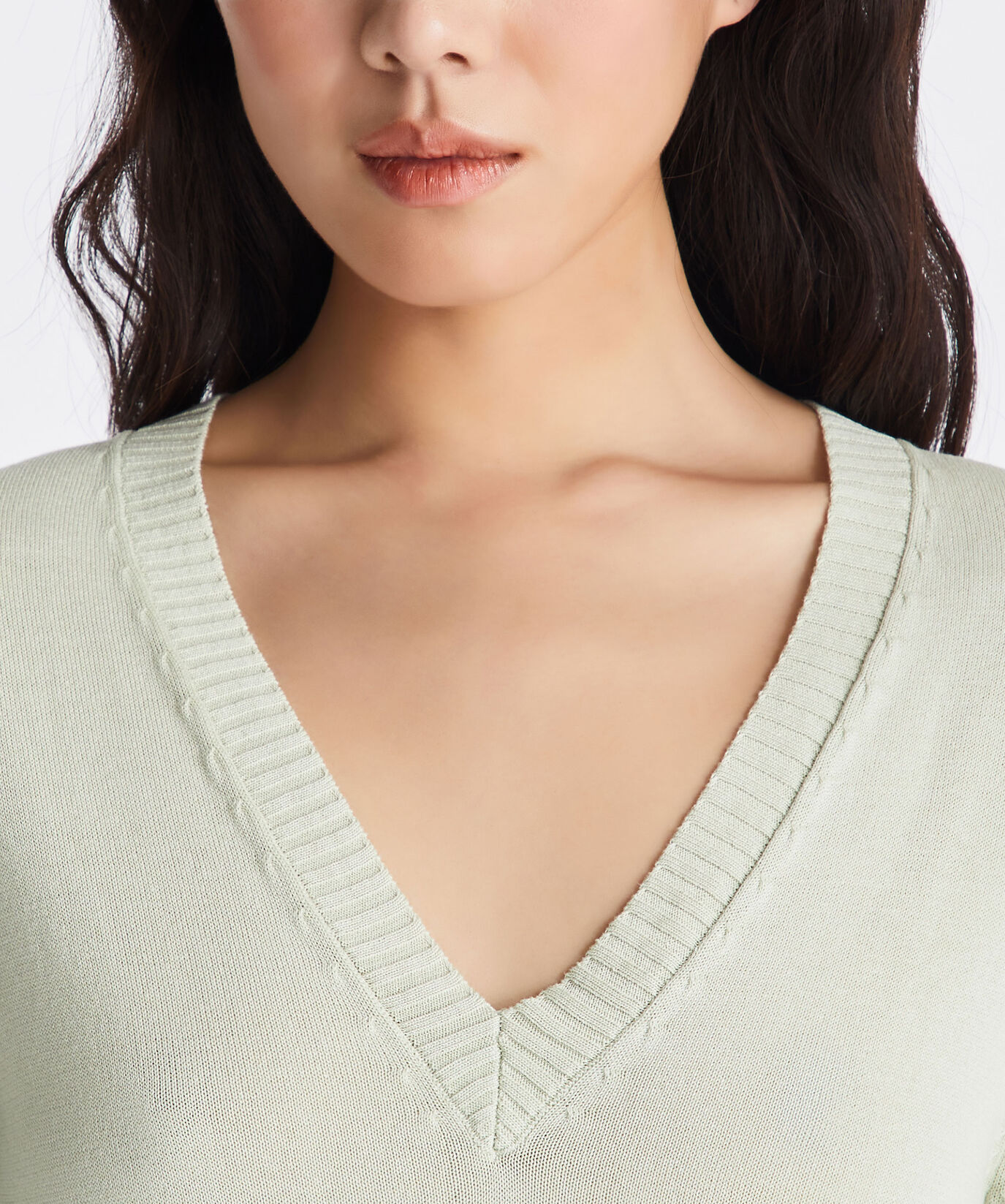 Pullover aus Viskosemix-Trikot mit V-Ausschnitt  Peuterey - large