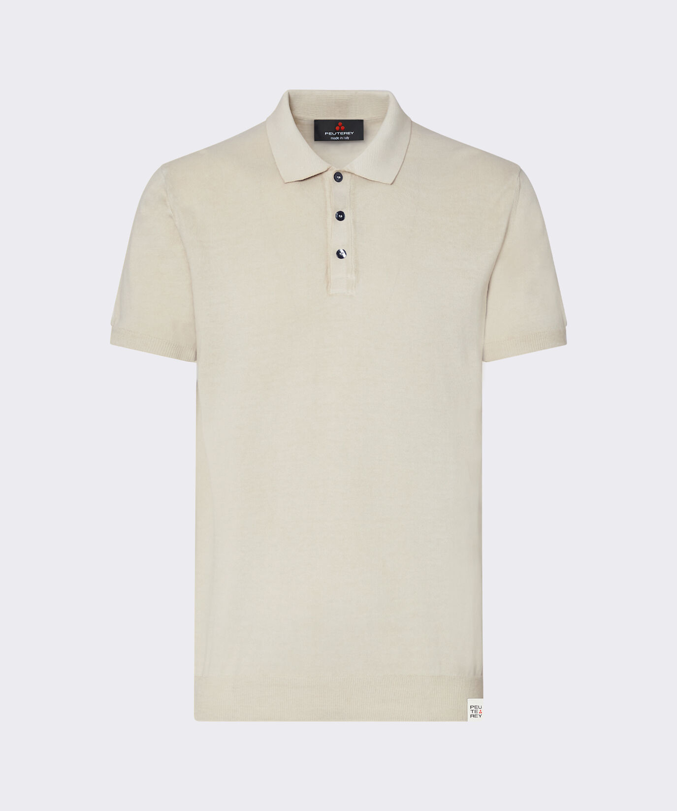 Polo en tricot de coton cr&ecirc;pe  Peuterey - large