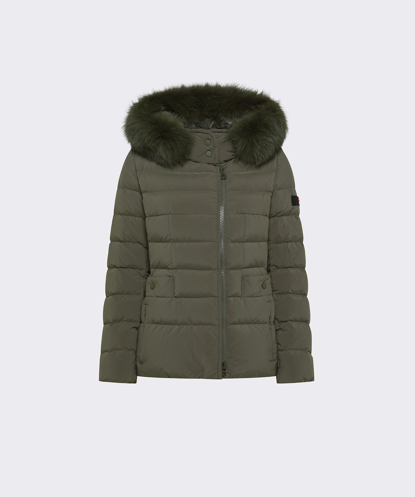Short Hooded Down Jacket with Fur  Peuterey - large