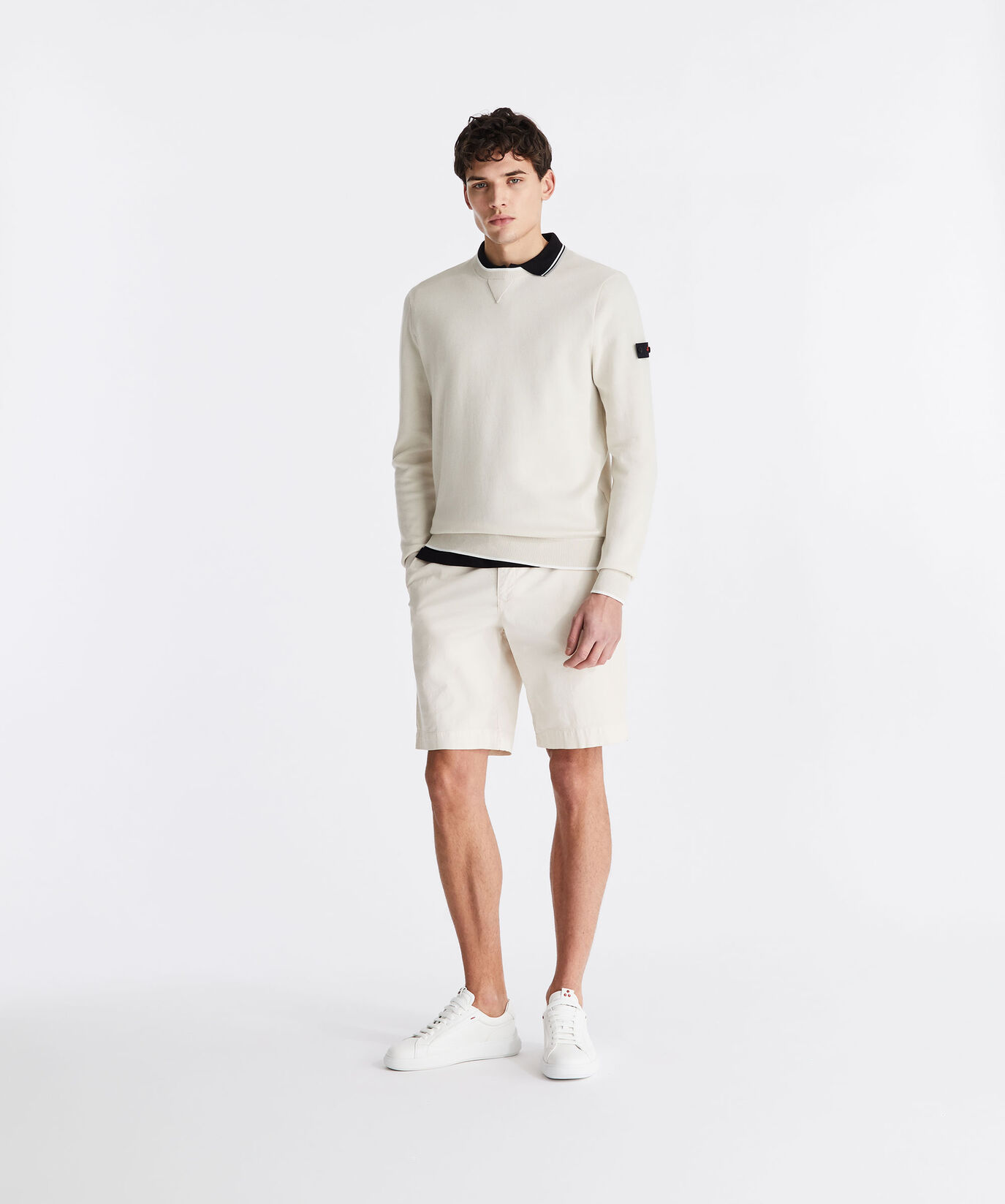 Pull en coton et nylon m&eacute;lang&eacute;s effet sweat-shirt  Peuterey - large image number 0