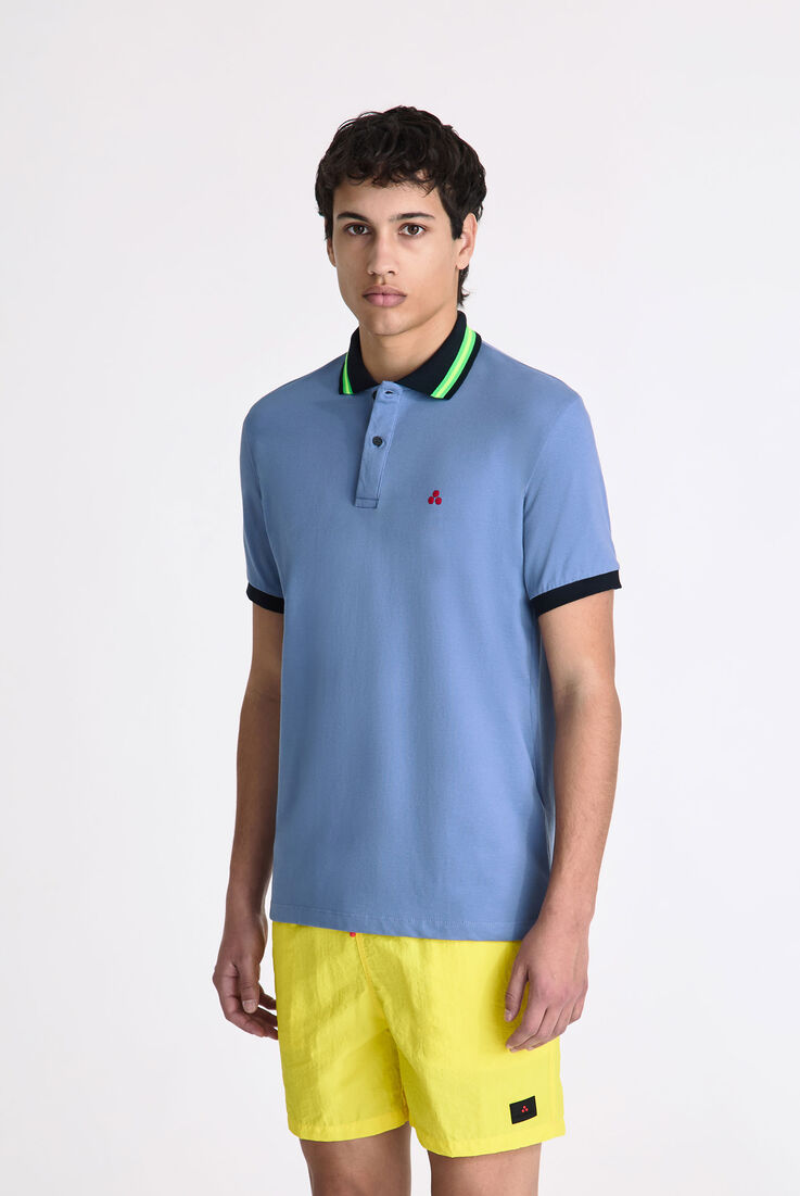 Poloshirt aus Baumwollstretch-Pikee mit Neondetails  Peuterey - medium