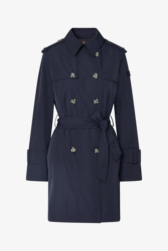 Double-breasted taffeta trench coat with belt  Peuterey - still-fondo-neutro