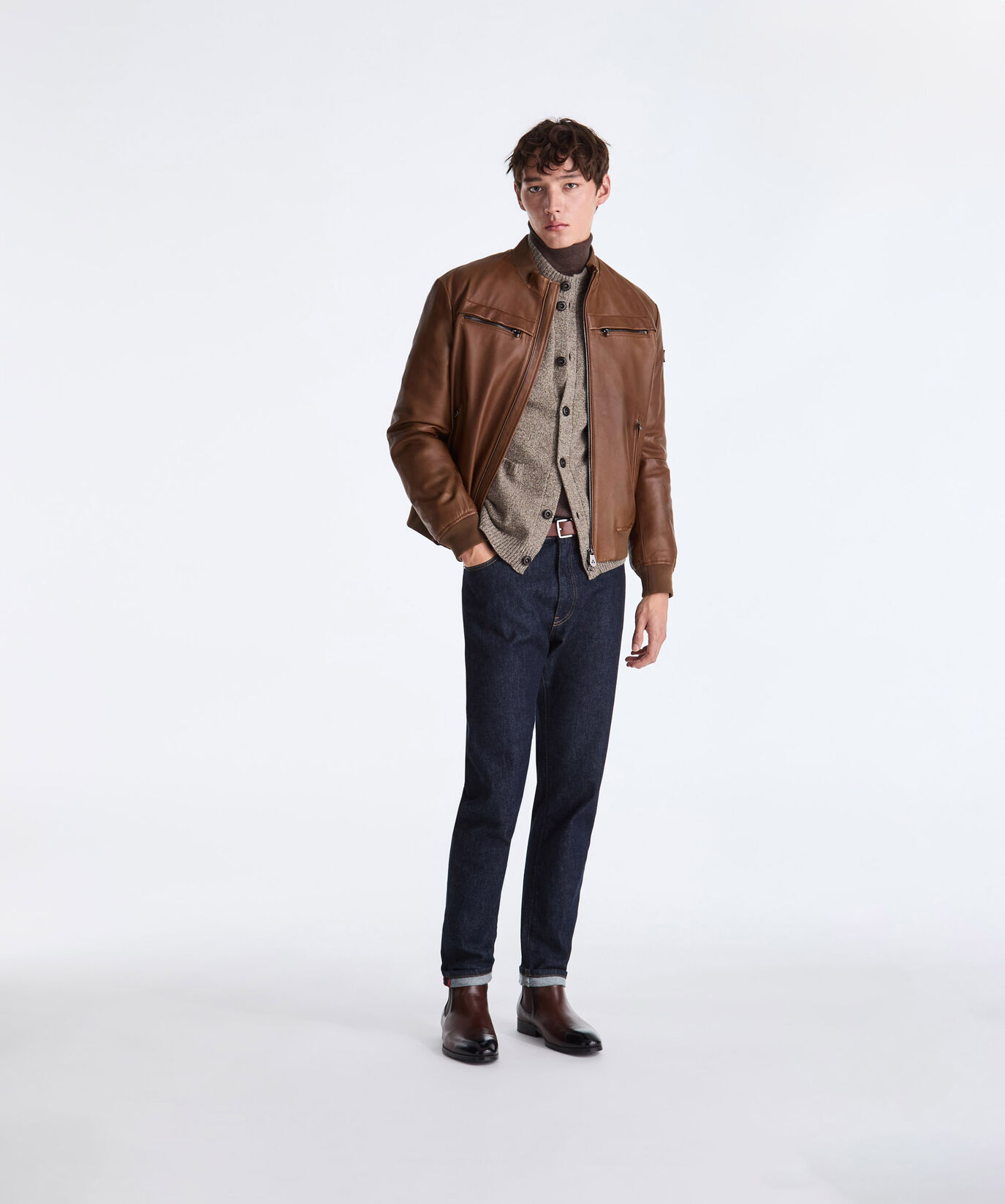 Nappa Leather Biker Jacket  Peuterey - large image number 0