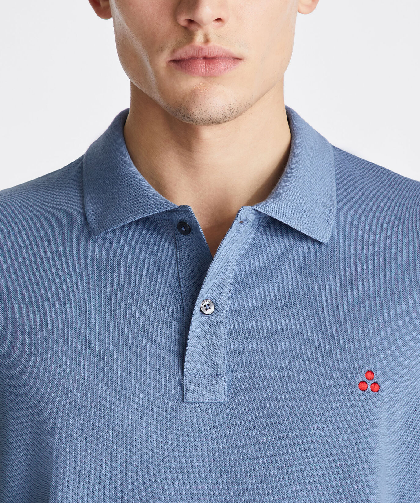 Polo de piqu&eacute; de algod&oacute;n con logo bordado  Peuterey - large