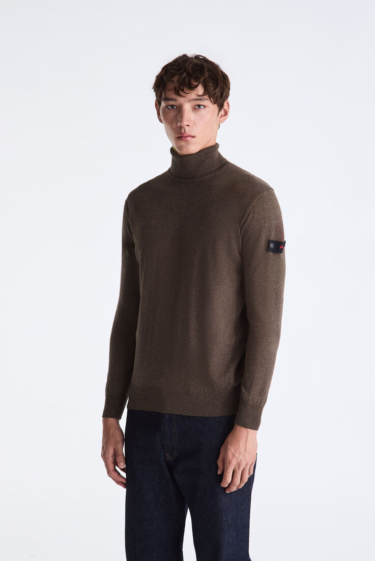 Wool and Cotton Blend Turtle-Neck Sweater  Peuterey - medium