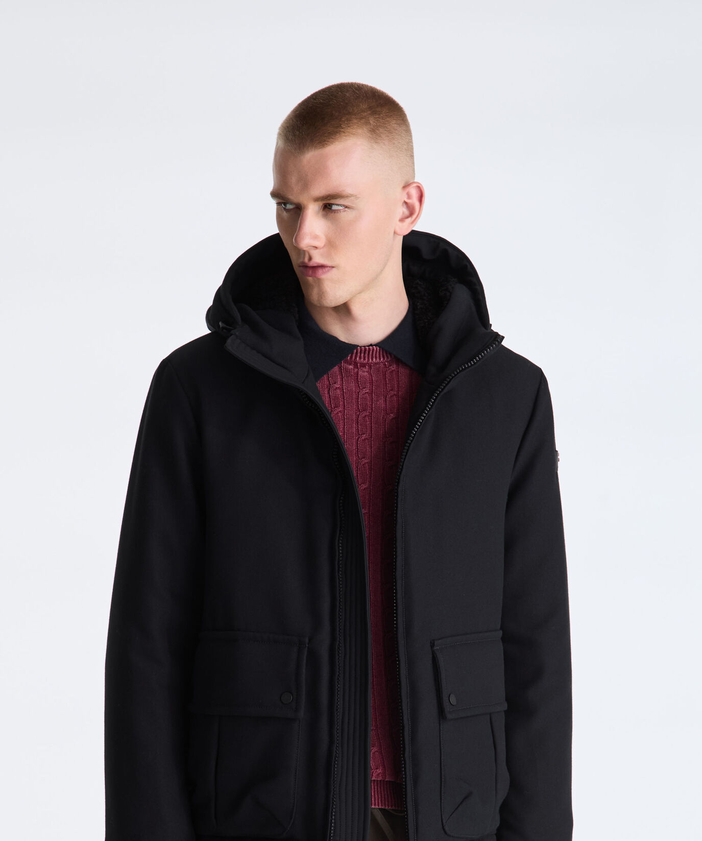 Jacke mit Kapuze aus Kunstfell  Peuterey - large