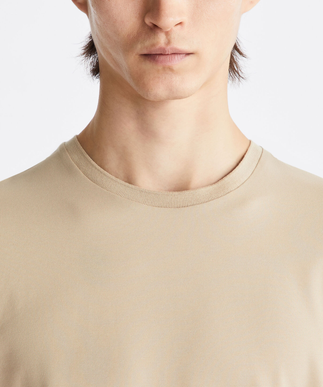 T-shirt en piqu&eacute; stretch de coton et soie  Peuterey - large