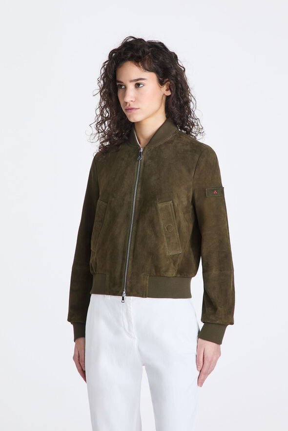 Bomber corto in pelle scamosciata  Peuterey - medium