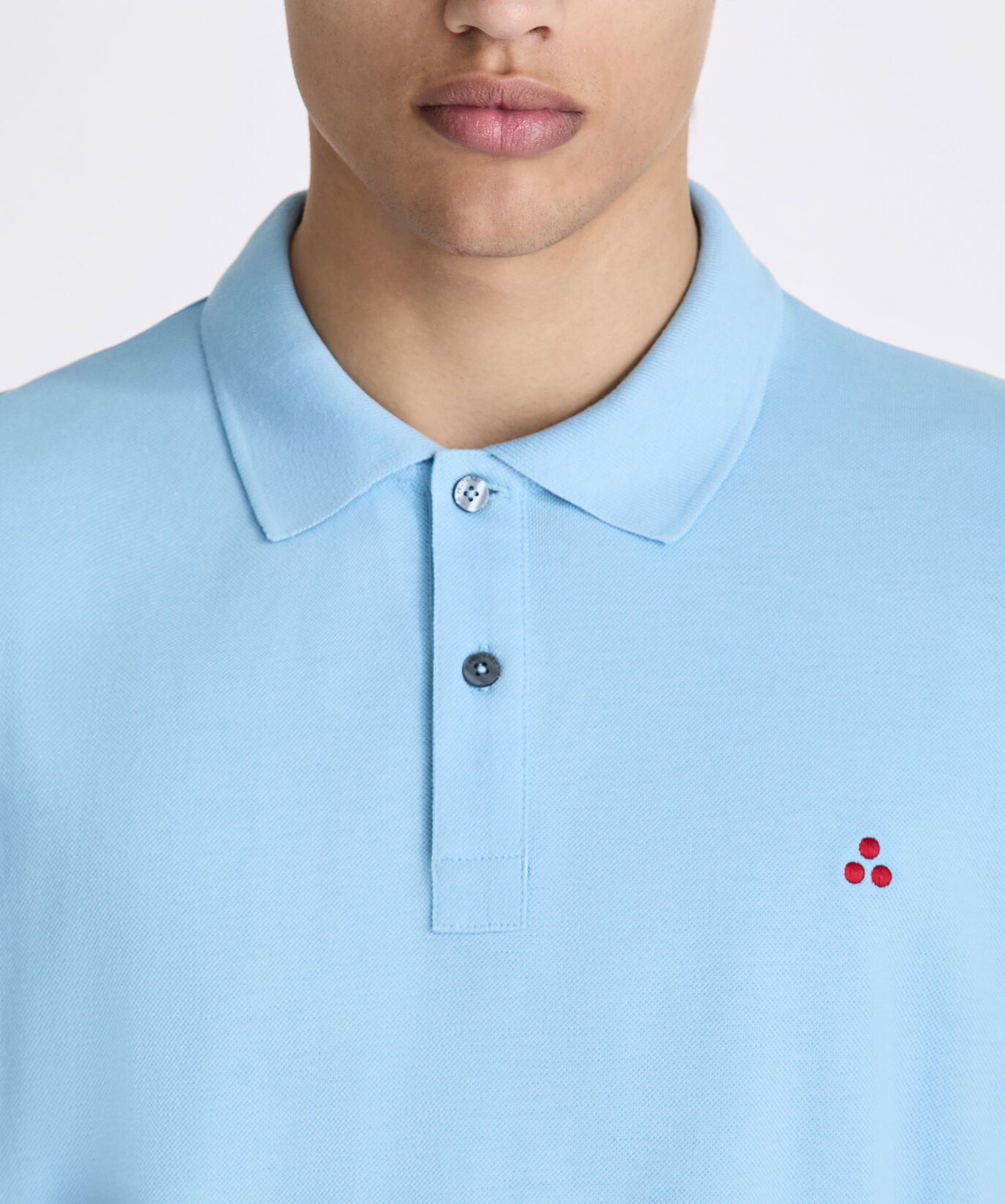 Cotton pique polo shirt with embroidered logo  Peuterey - large image number 2