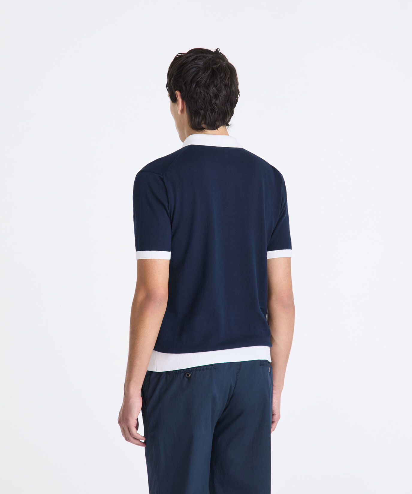 Polo in tricot di cotone con dettagli a contrasto  Peuterey - large