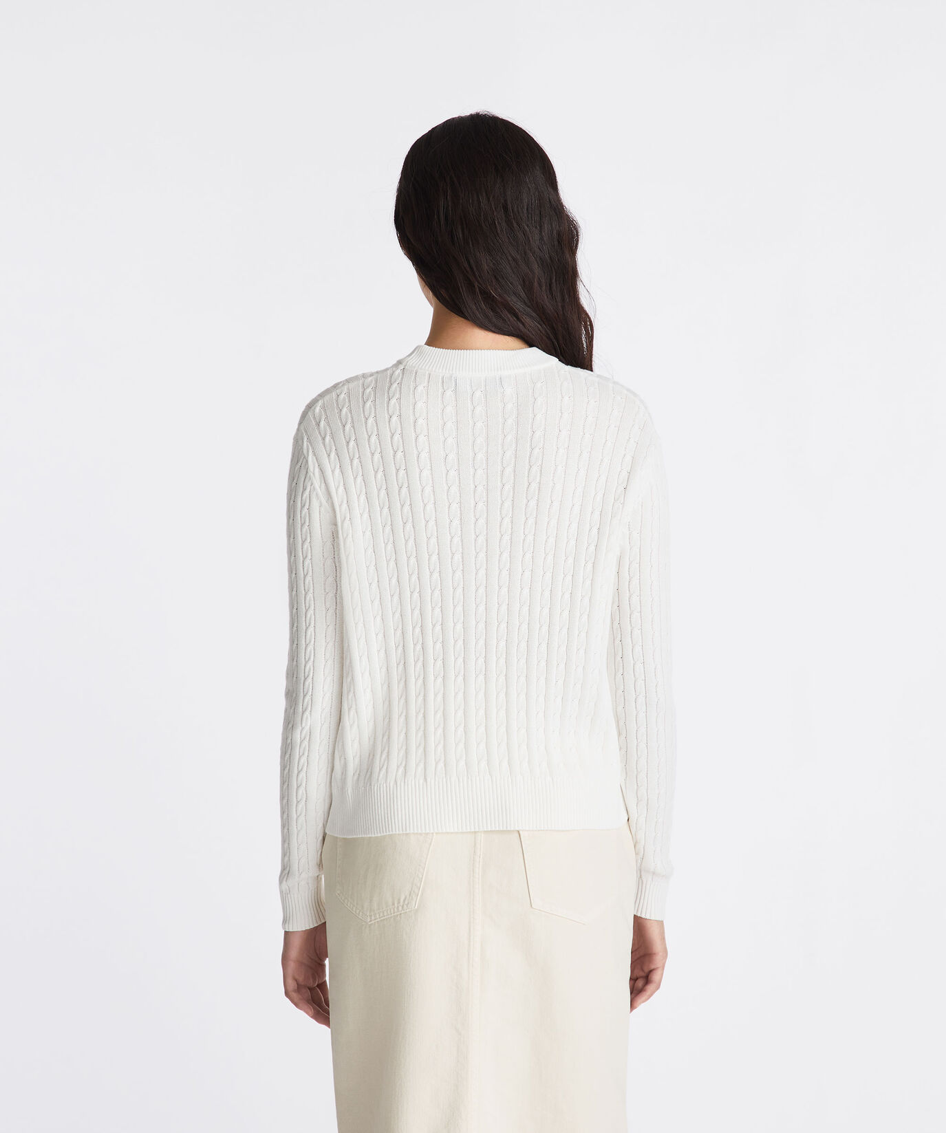 Zopfmuster-Pullover aus Baumwolle  Peuterey - large