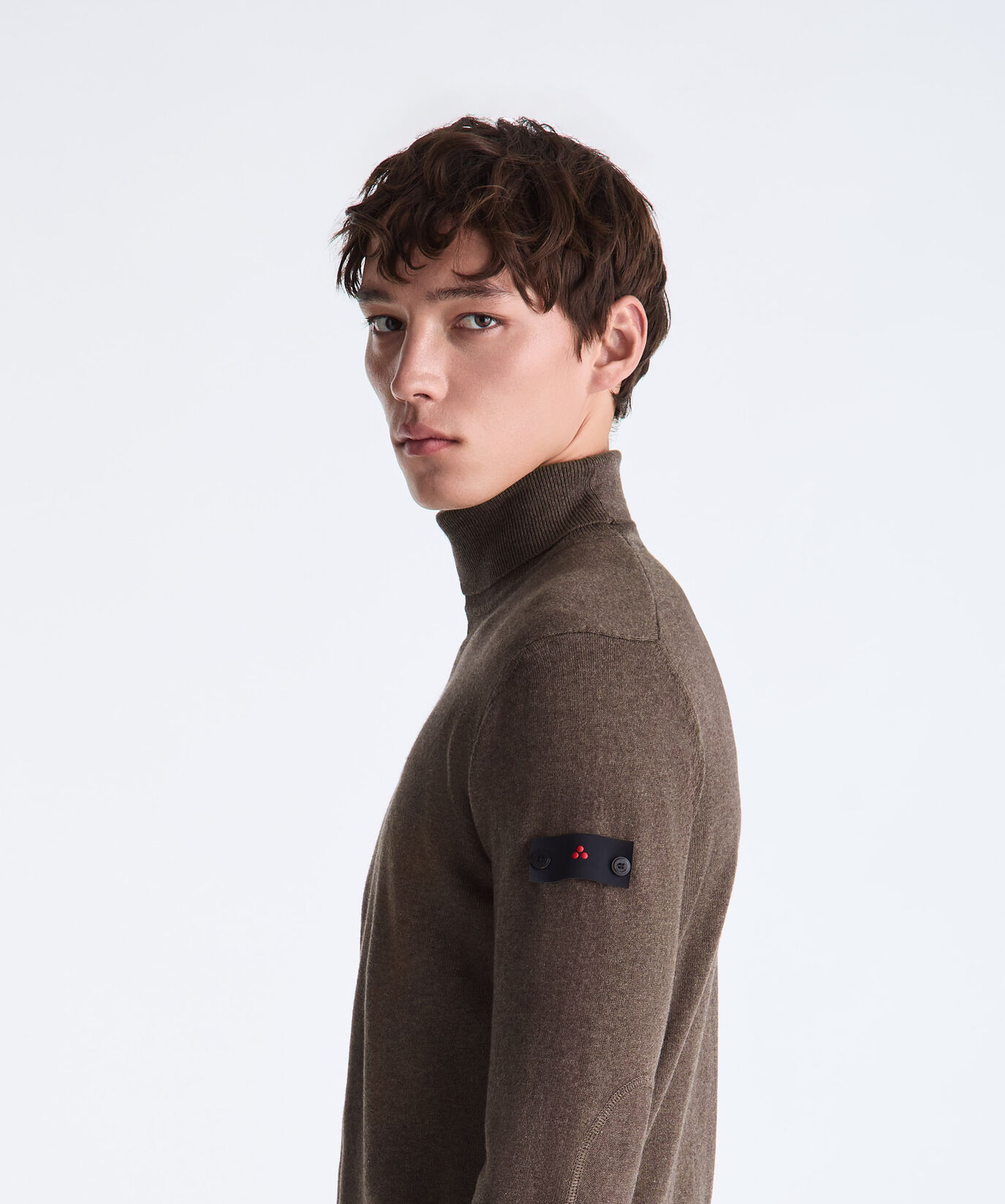 Wool and Cotton Blend Turtle-Neck Sweater  Peuterey - large