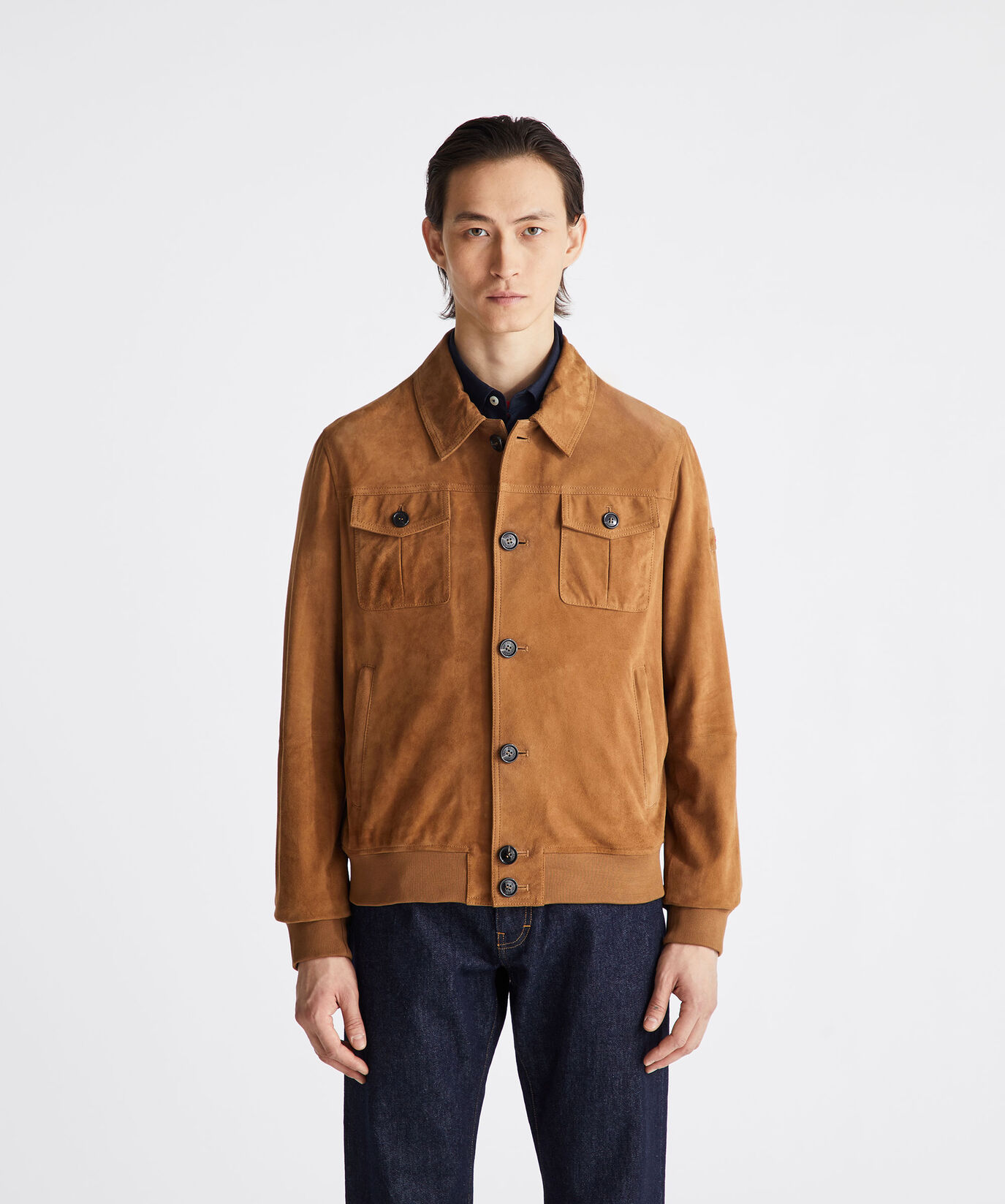Suede jacket with horn effect buttons  Peuterey - large image number 1