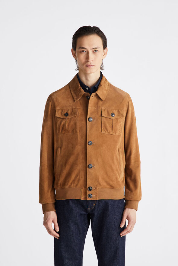 Suede jacket with horn effect buttons  Peuterey - medium