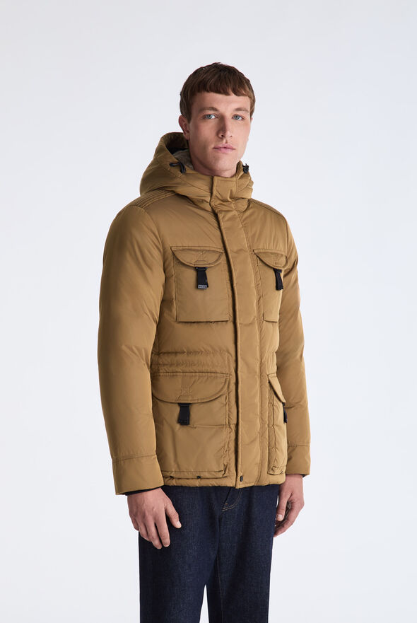 Taffeta Field Jacket with Fur Hood  Peuterey - medium