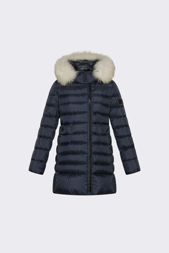 Hooded Down Jacket with Fur Edging  Peuterey - medium