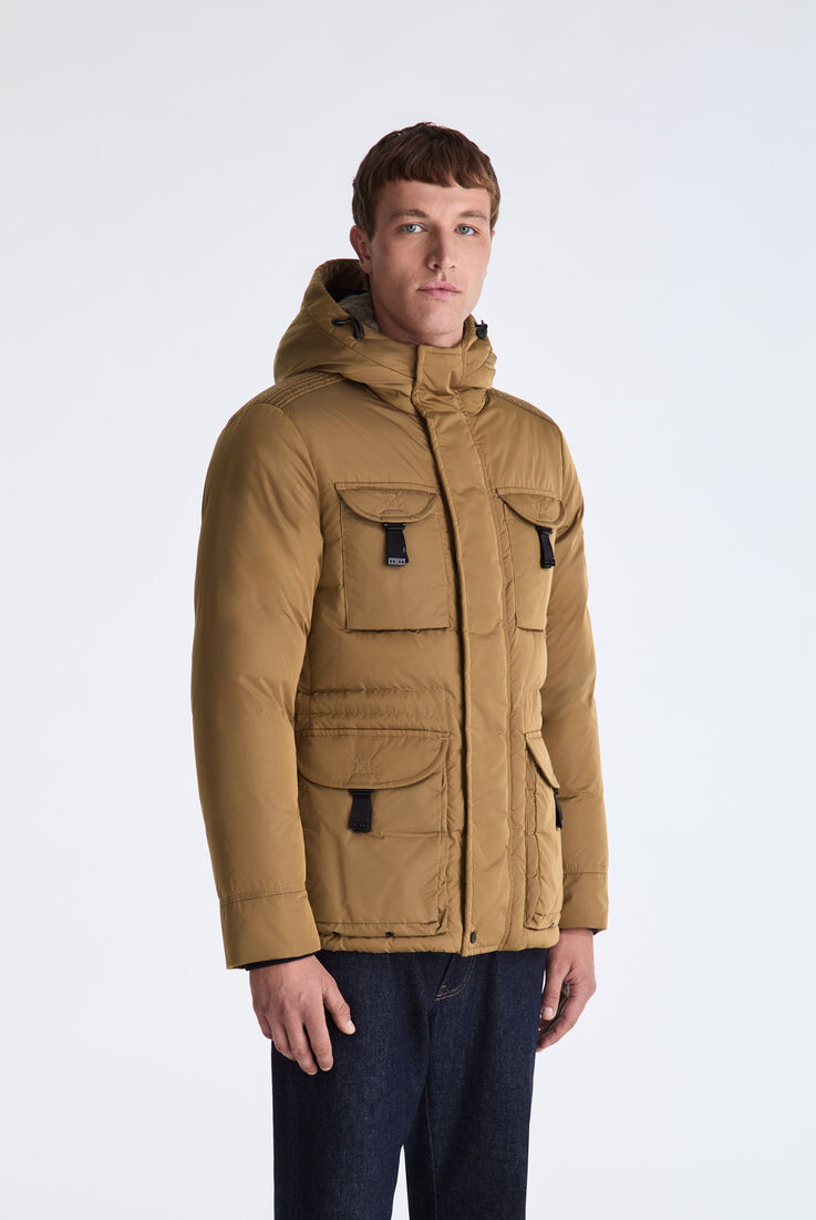 Taffeta Field Jacket with Fur Hood  Peuterey - medium