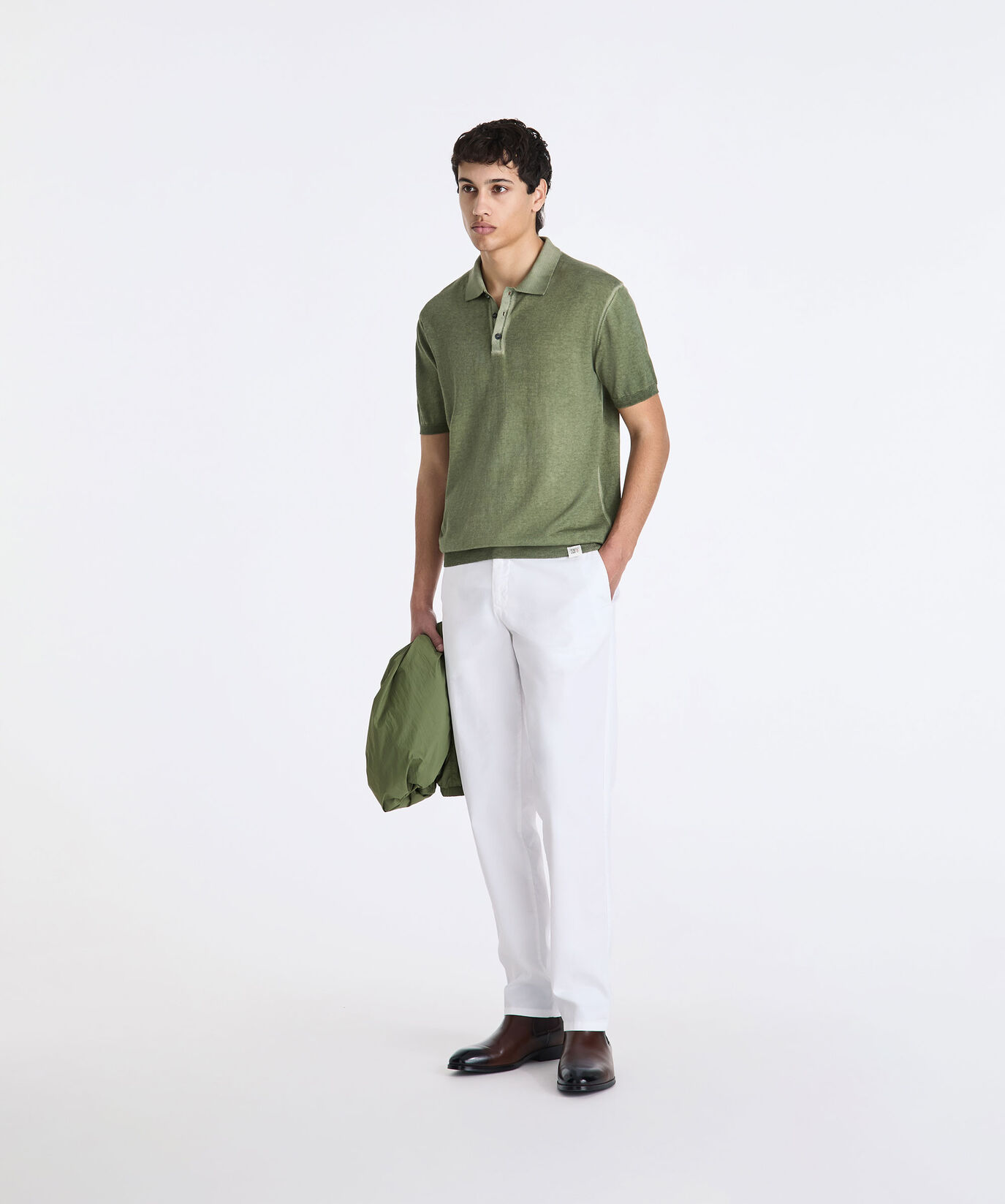 Cotton crepe knit polo shirt  Peuterey - large image number 0