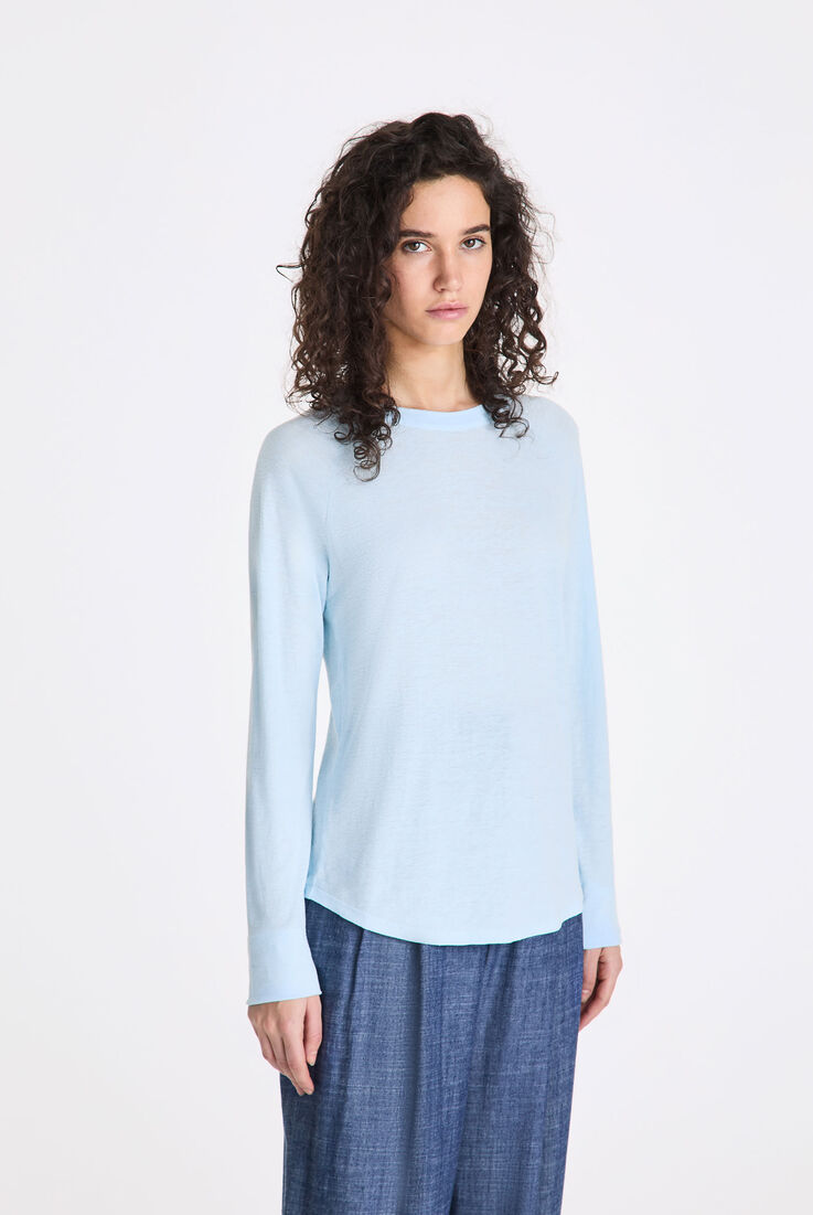 T-shirt &agrave; manches longues en lin m&eacute;lang&eacute;  Peuterey - medium