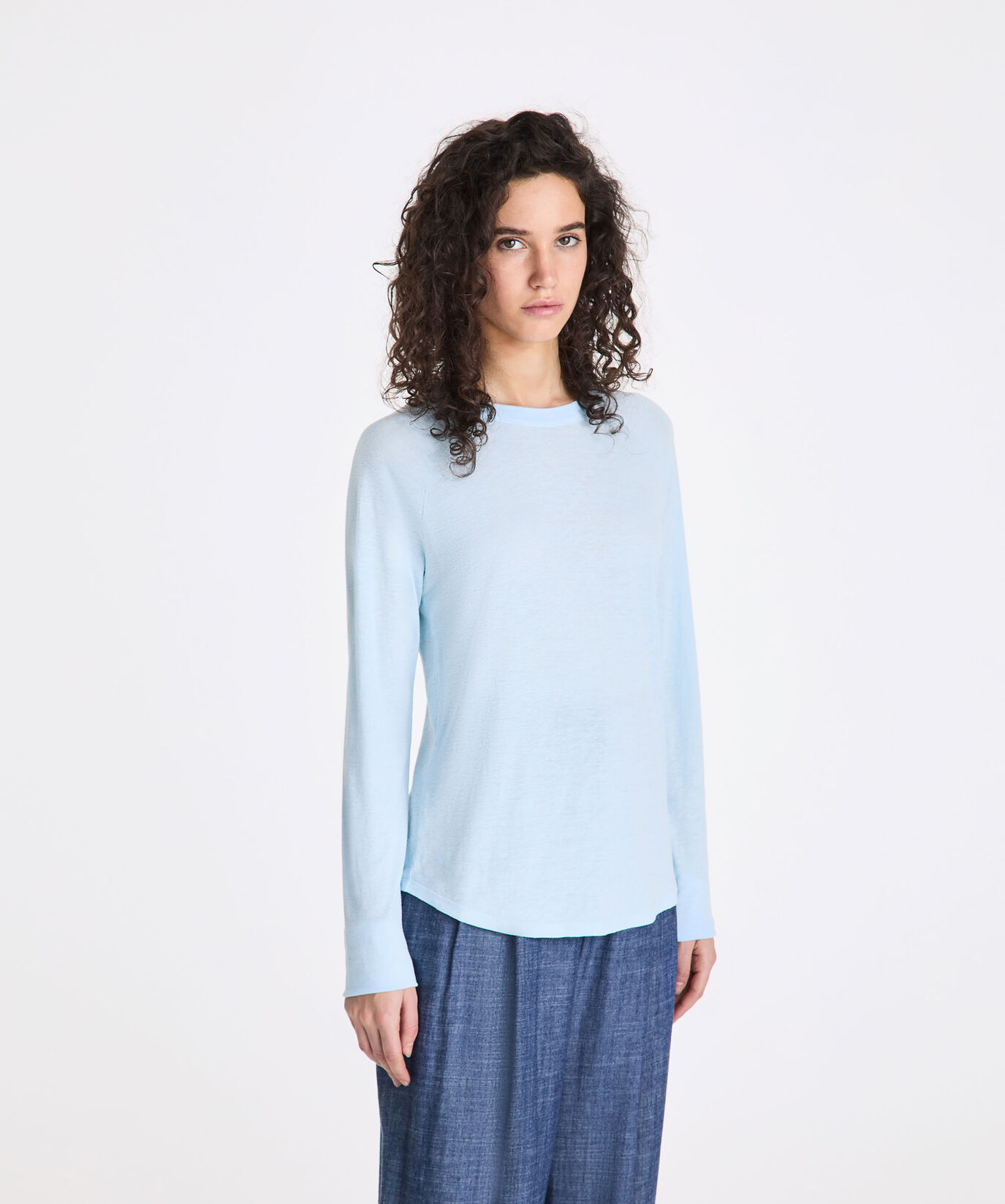 T-shirt &agrave; manches longues en lin m&eacute;lang&eacute;  Peuterey - large image number 1