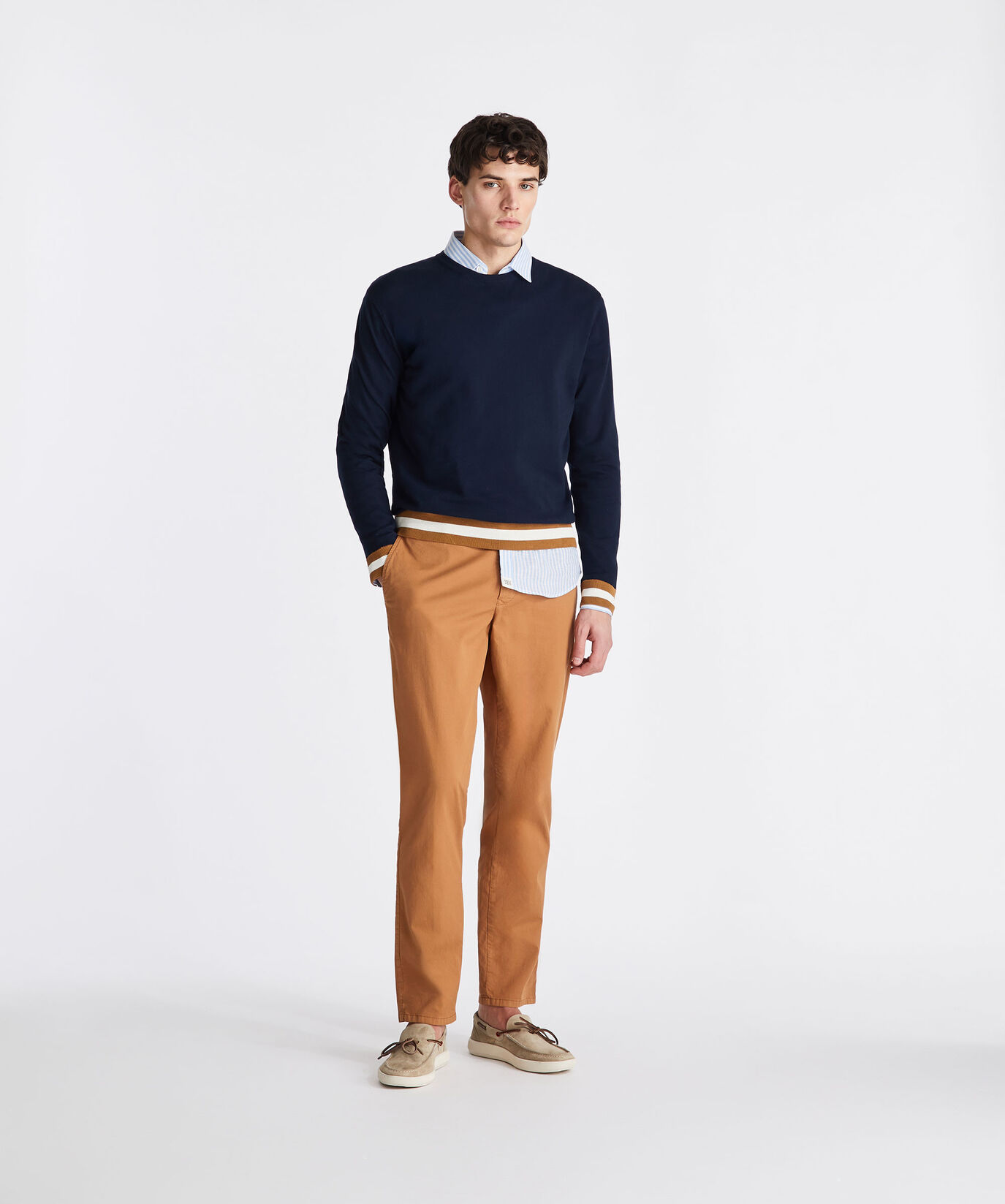 Cotton knit sweater with contrasting details  Peuterey - large image number 0