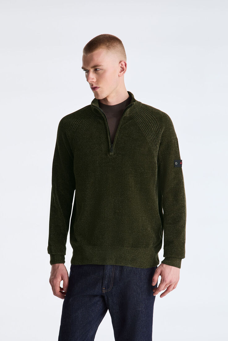 Plain Chenille Sweater with Half Zip  Peuterey - medium