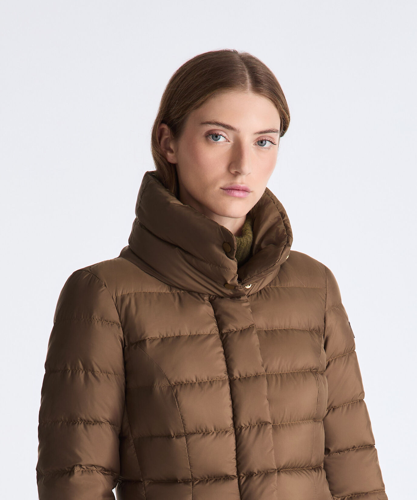 Lange schmale Daunenjacke mit hohem Kragen  Peuterey - large