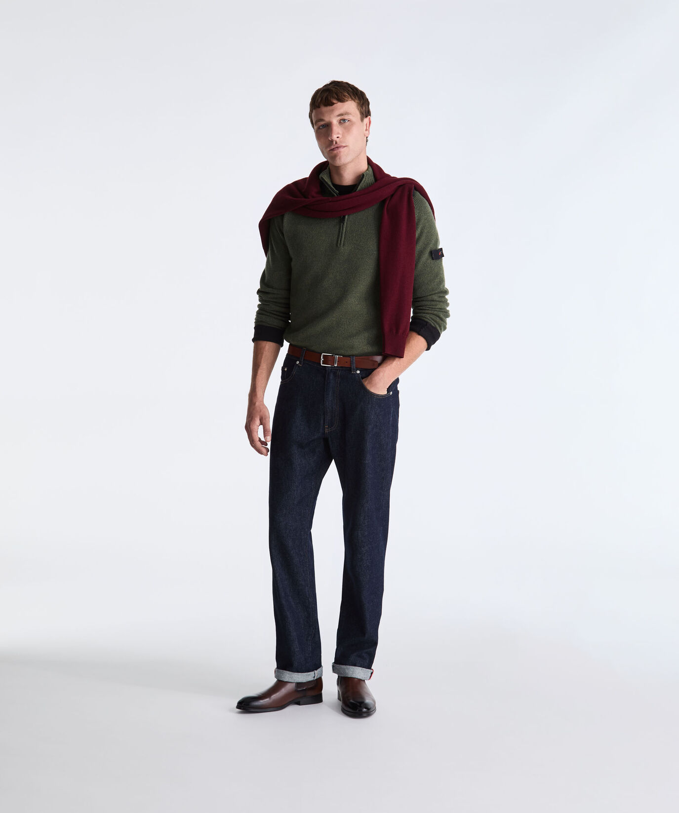 Moulin&eacute; Wool Sweater with Half Zip  Peuterey - large image number 0