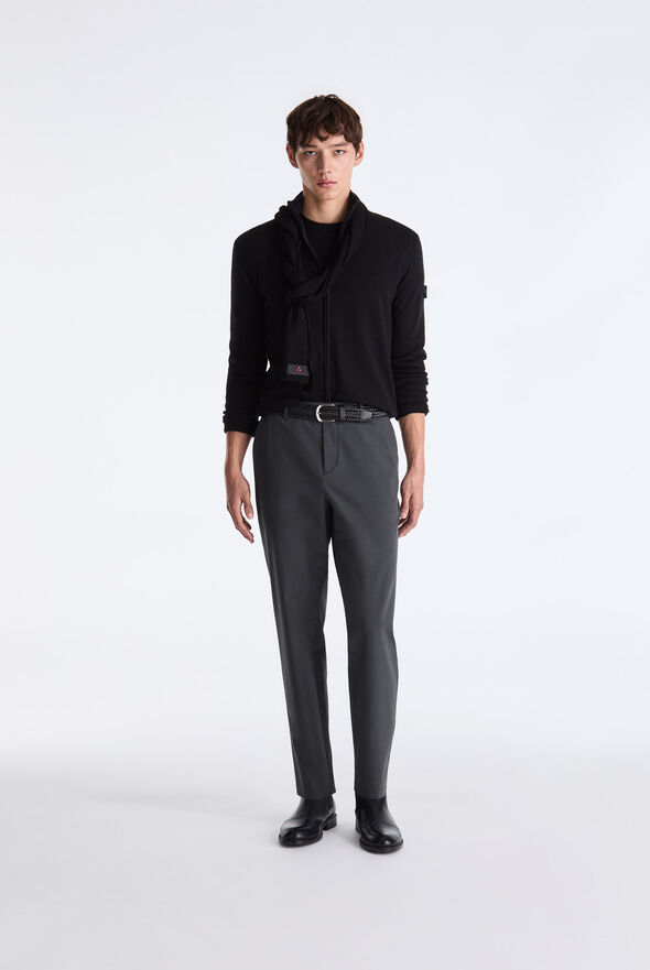 Pull en laine et coton m&eacute;lang&eacute;s, avec fermeture zipp&eacute;e centrale  Peuterey - medium